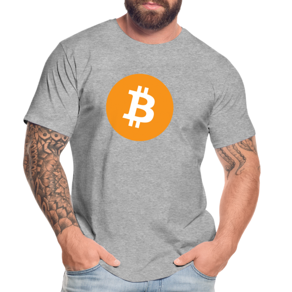 Bitcoin-T-Shirt - Grau meliert