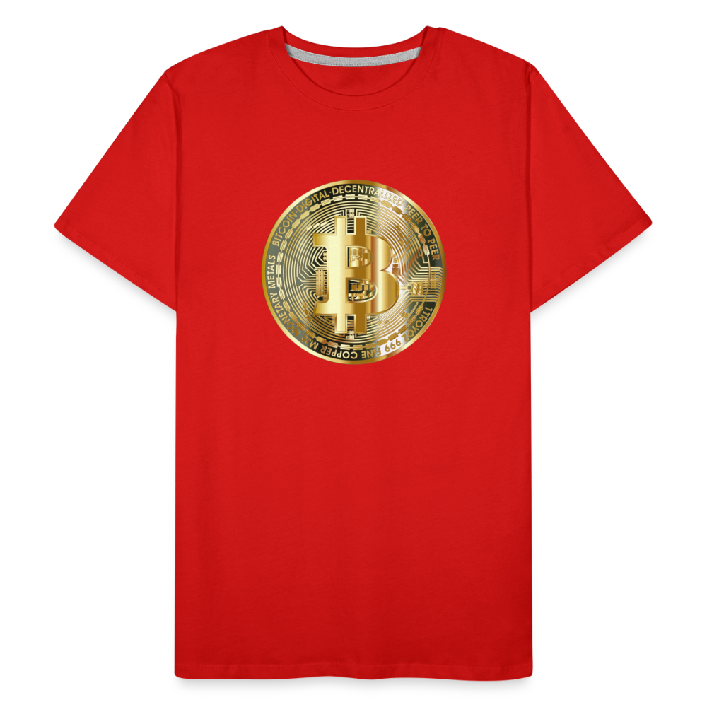 Bitcoin-T-Shirt - Rot