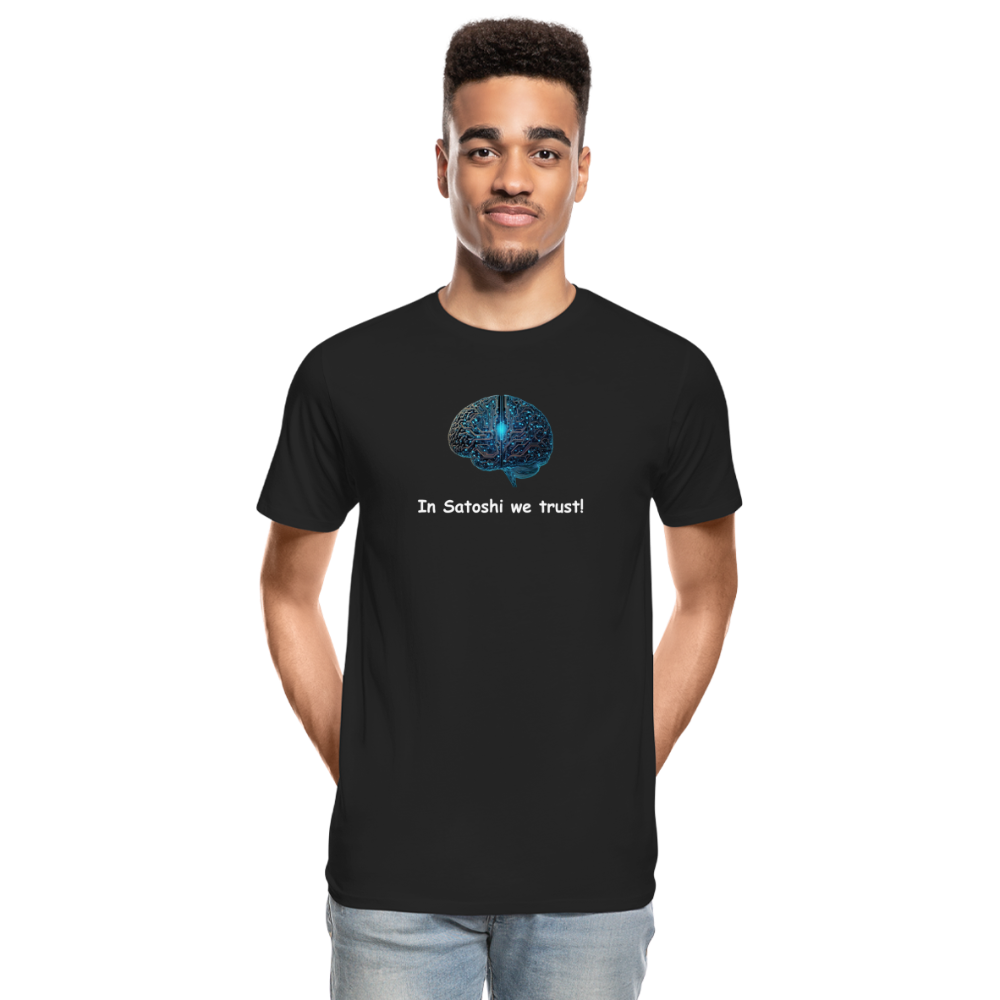 "In Satoshi we trust"-T-Shirt - Schwarz