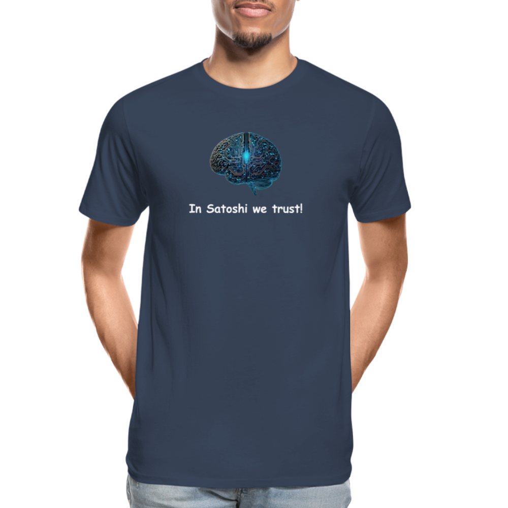 "In Satoshi we trust"-T-Shirt - Navy