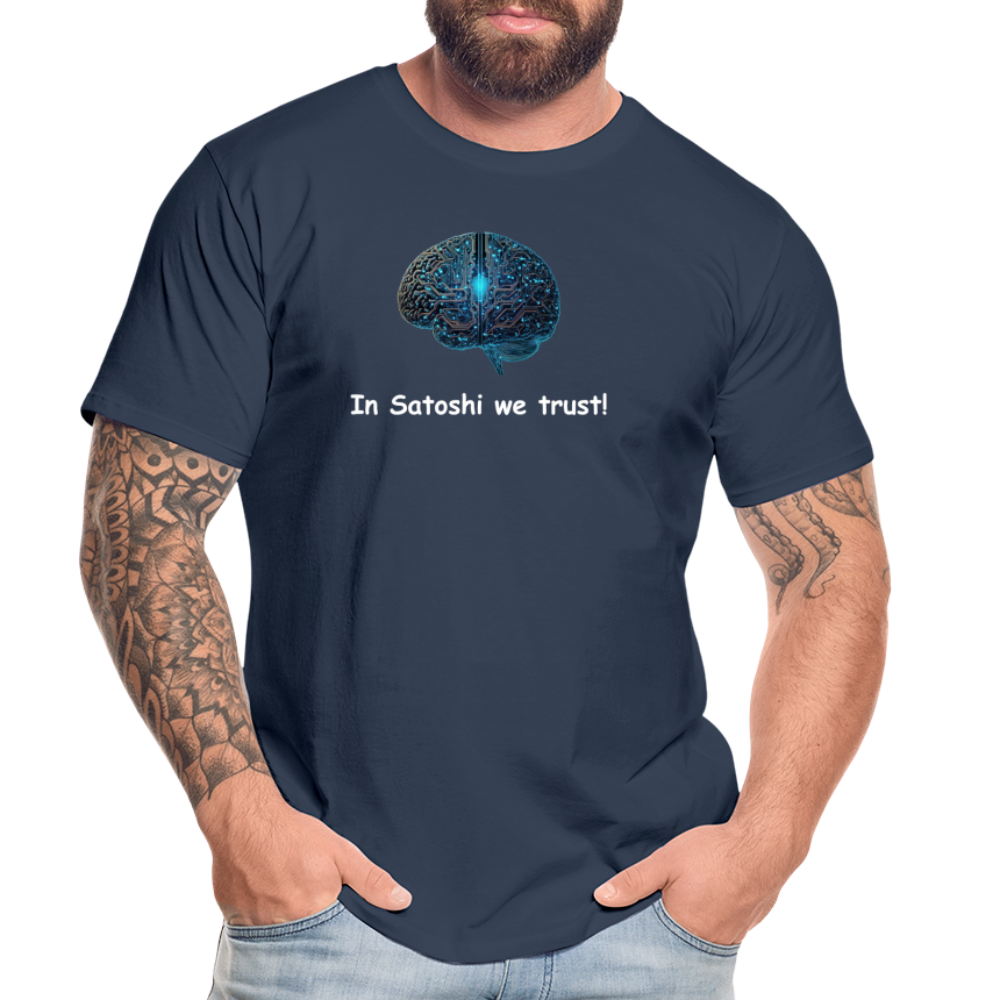 "In Satoshi we trust"-T-Shirt - Navy