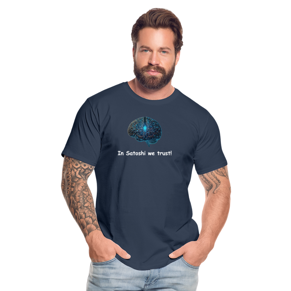 "In Satoshi we trust"-T-Shirt - Navy