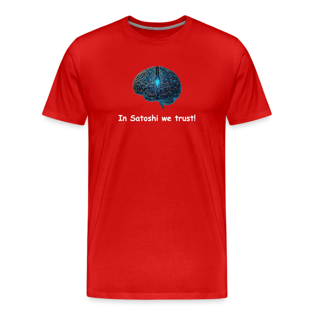 "In Satoshi we trust"-T-Shirt - Rot