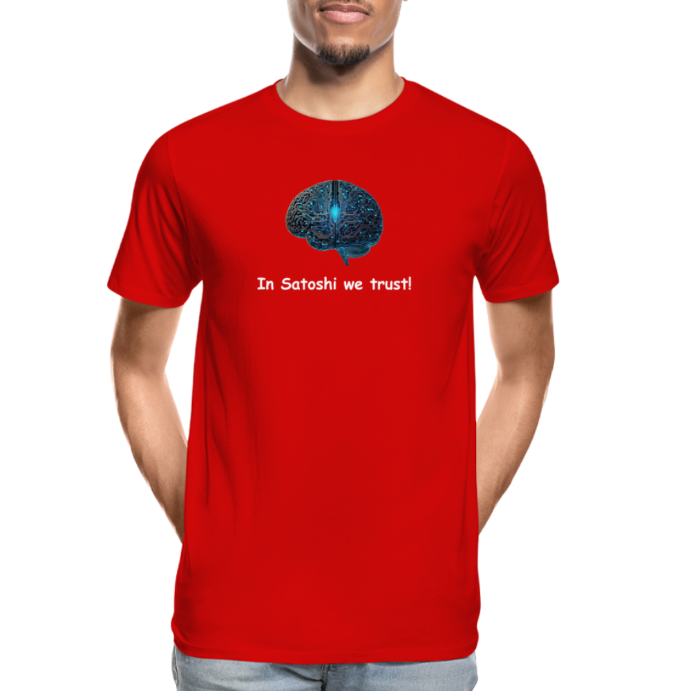 "In Satoshi we trust"-T-Shirt - Rot