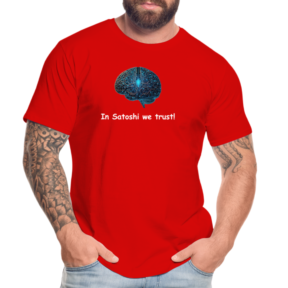 "In Satoshi we trust"-T-Shirt - Rot