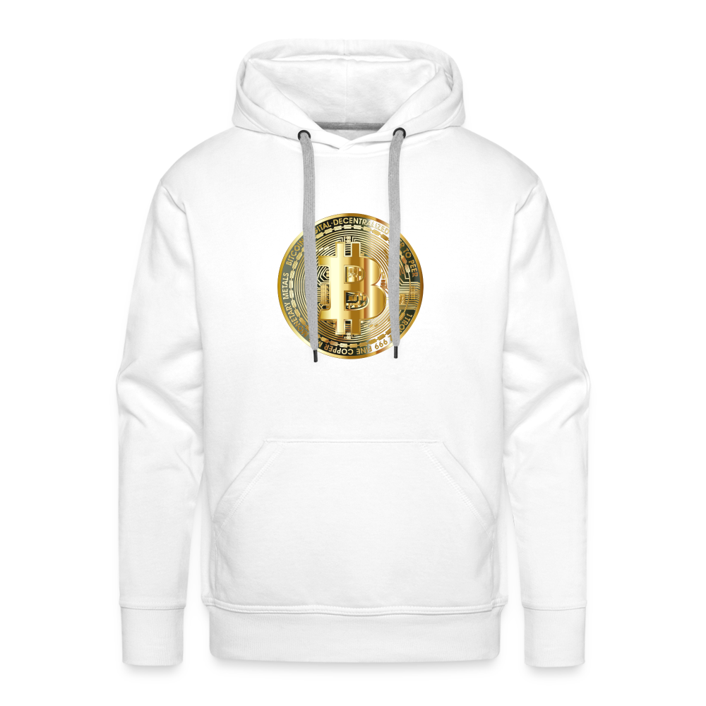 Männer Hoodie Bitcoin gold - weiß
