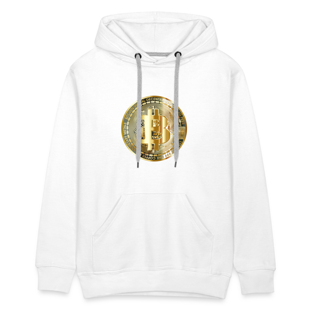 Männer Hoodie Bitcoin gold - weiß