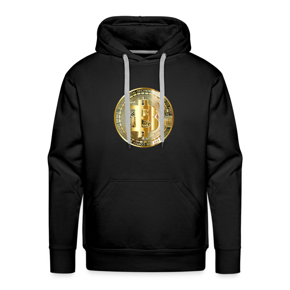 Männer Hoodie Bitcoin gold - Schwarz