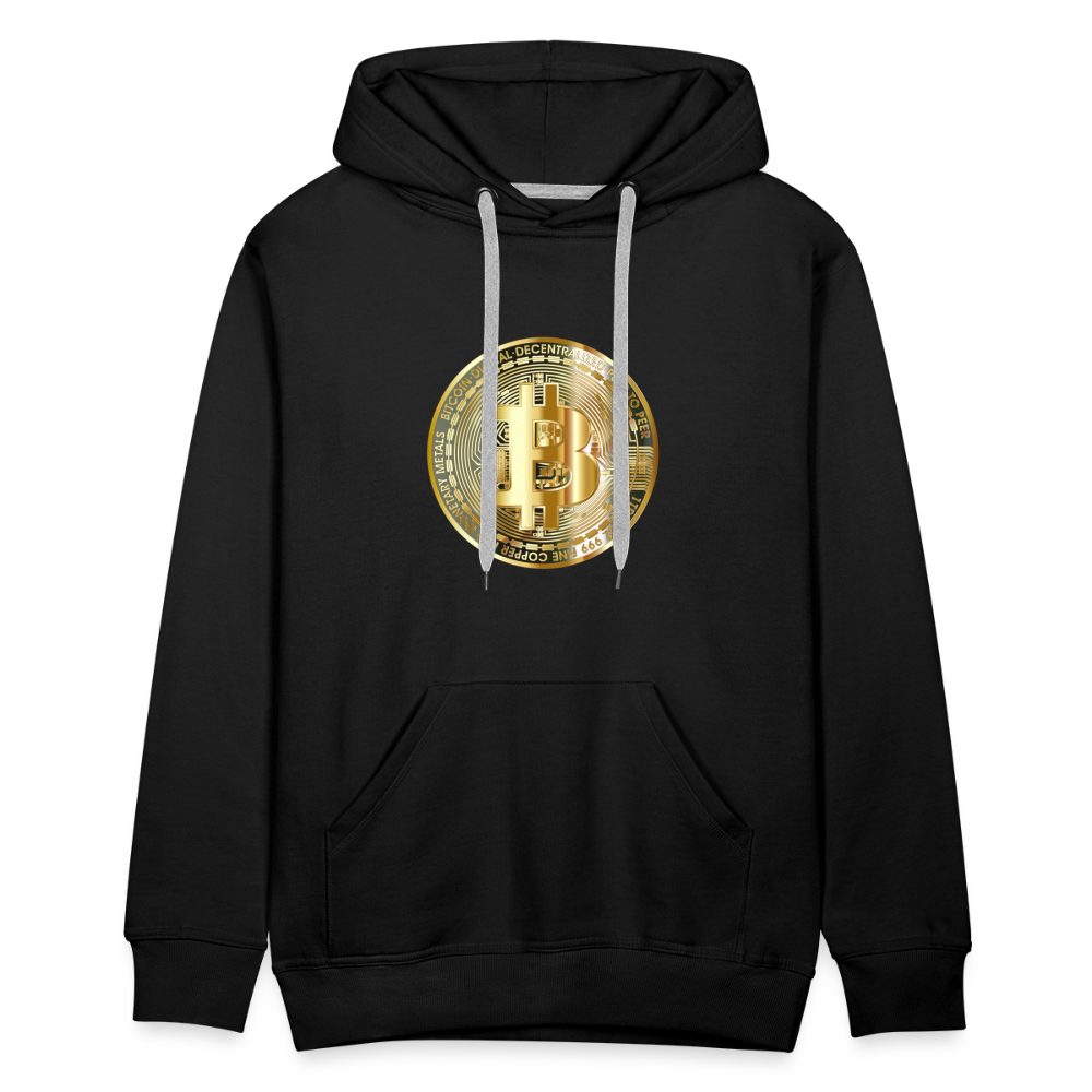 Männer Hoodie Bitcoin gold - Schwarz