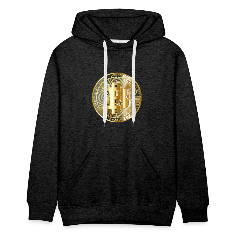 Männer Hoodie Bitcoin gold - Anthrazit