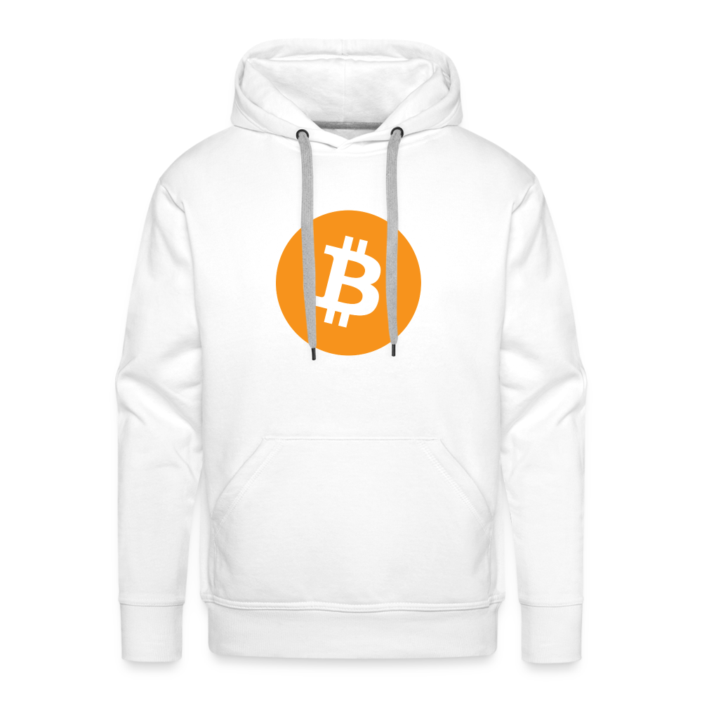 Männer Hoodie Bitcoin orange - weiß