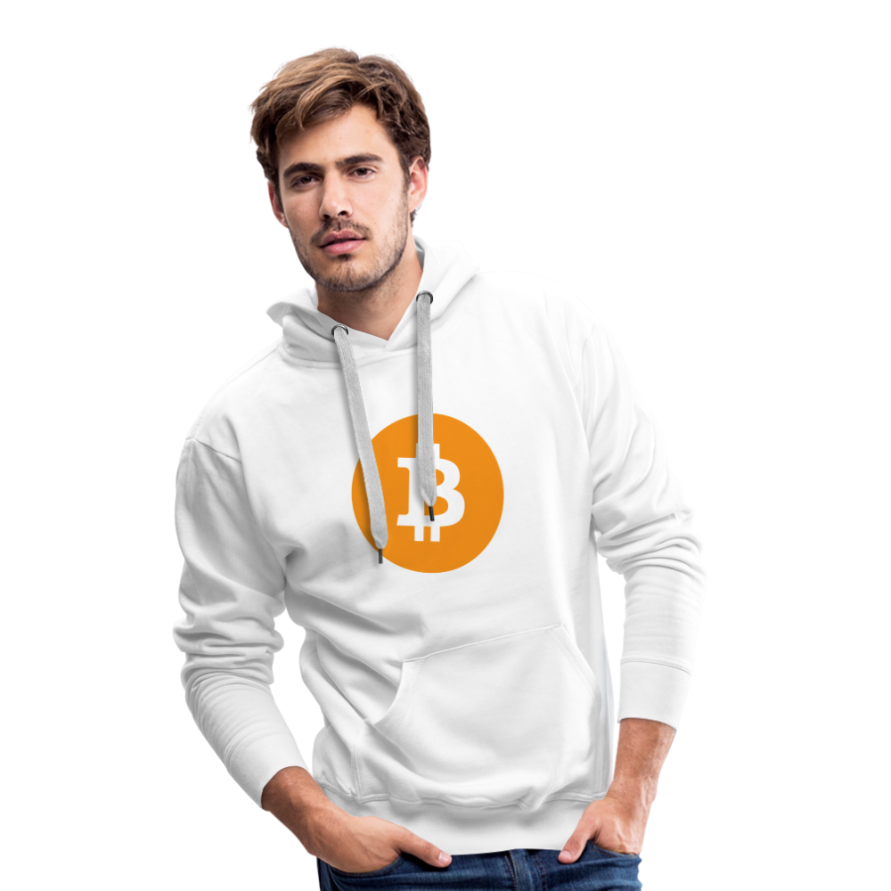 Männer Hoodie Bitcoin orange - weiß