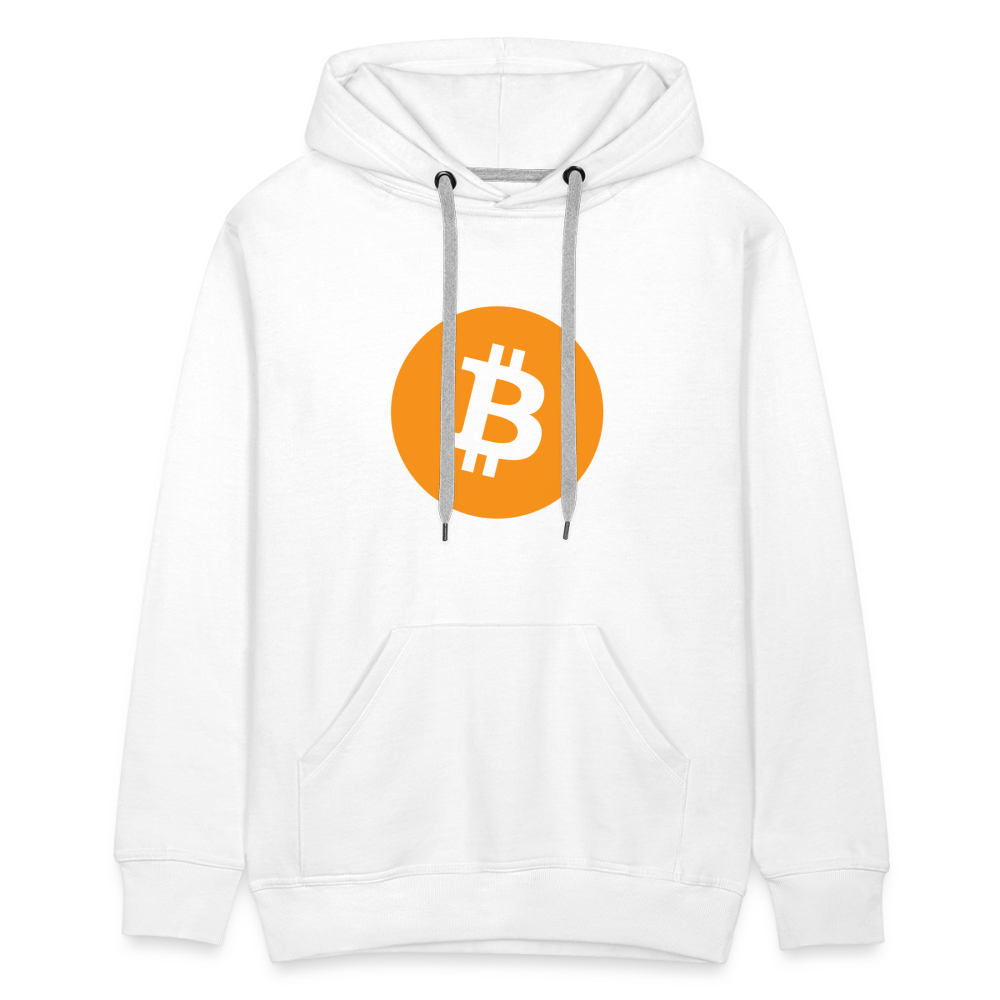 Männer Hoodie Bitcoin orange - weiß