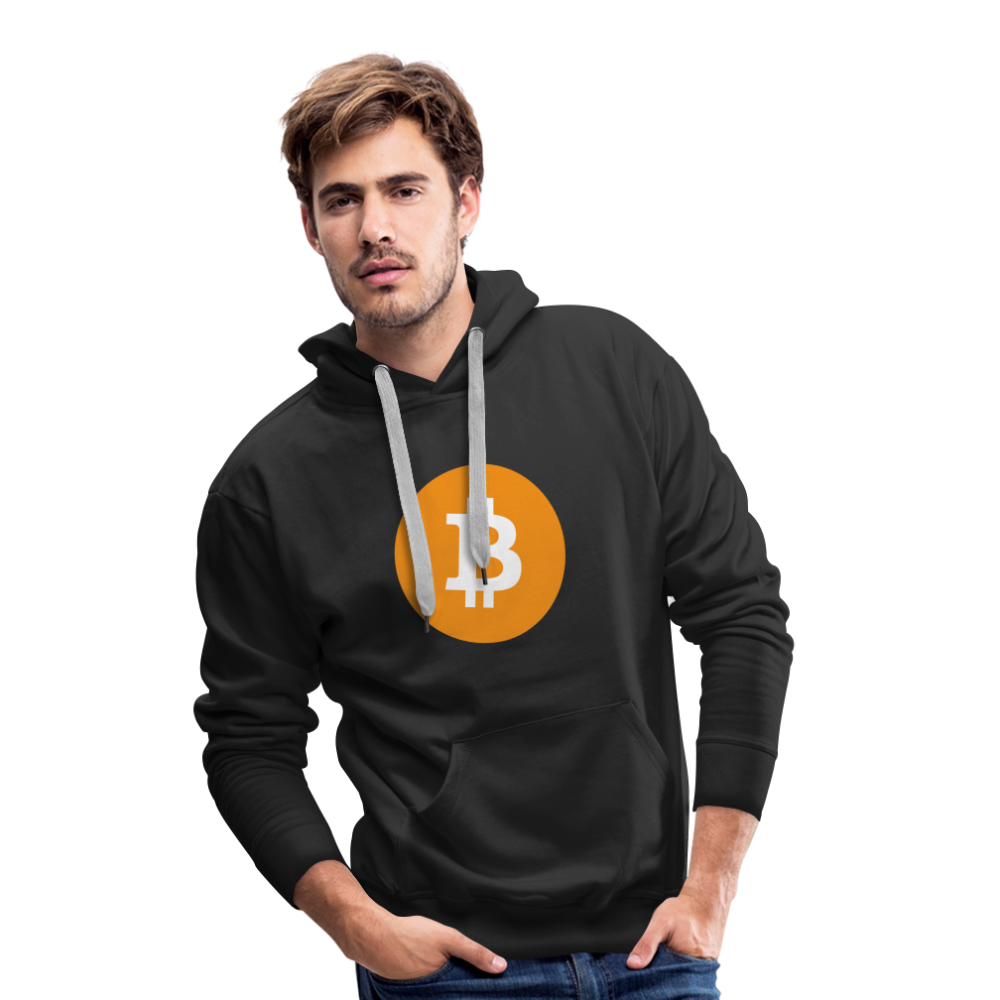 Männer Hoodie Bitcoin orange - Schwarz