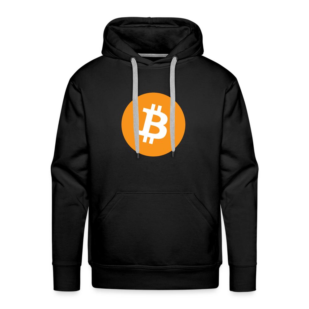 Männer Hoodie Bitcoin orange - Schwarz