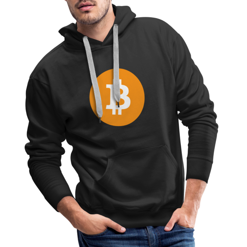 Männer Hoodie Bitcoin orange - Schwarz