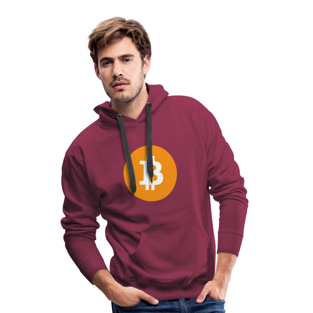 Männer Hoodie Bitcoin orange - Bordeaux