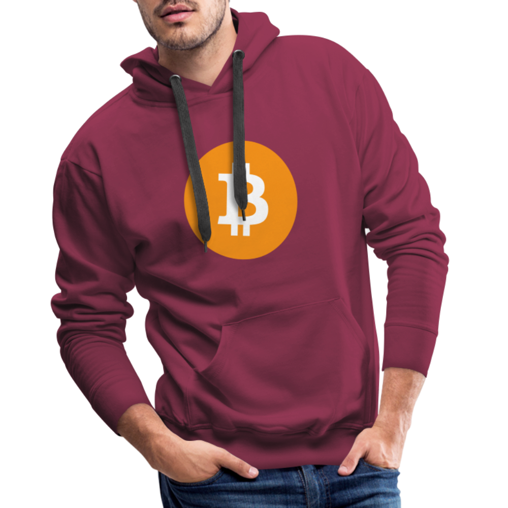Männer Hoodie Bitcoin orange - Bordeaux