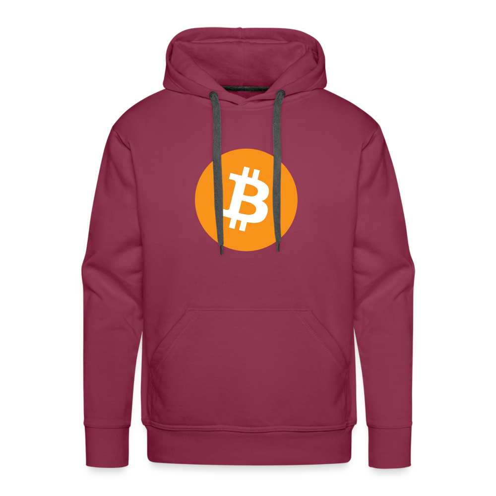 Männer Hoodie Bitcoin orange - Bordeaux