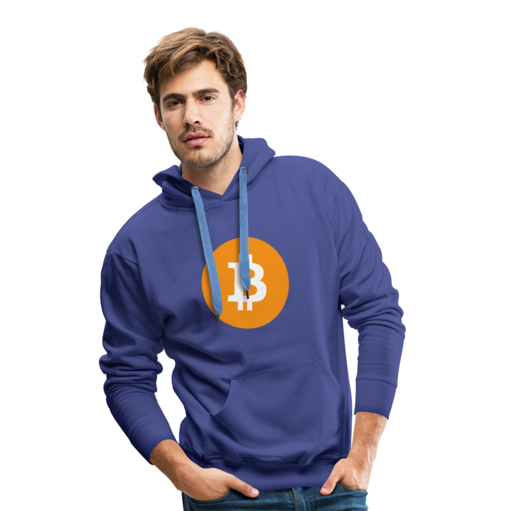 Männer Hoodie Bitcoin orange - Königsblau