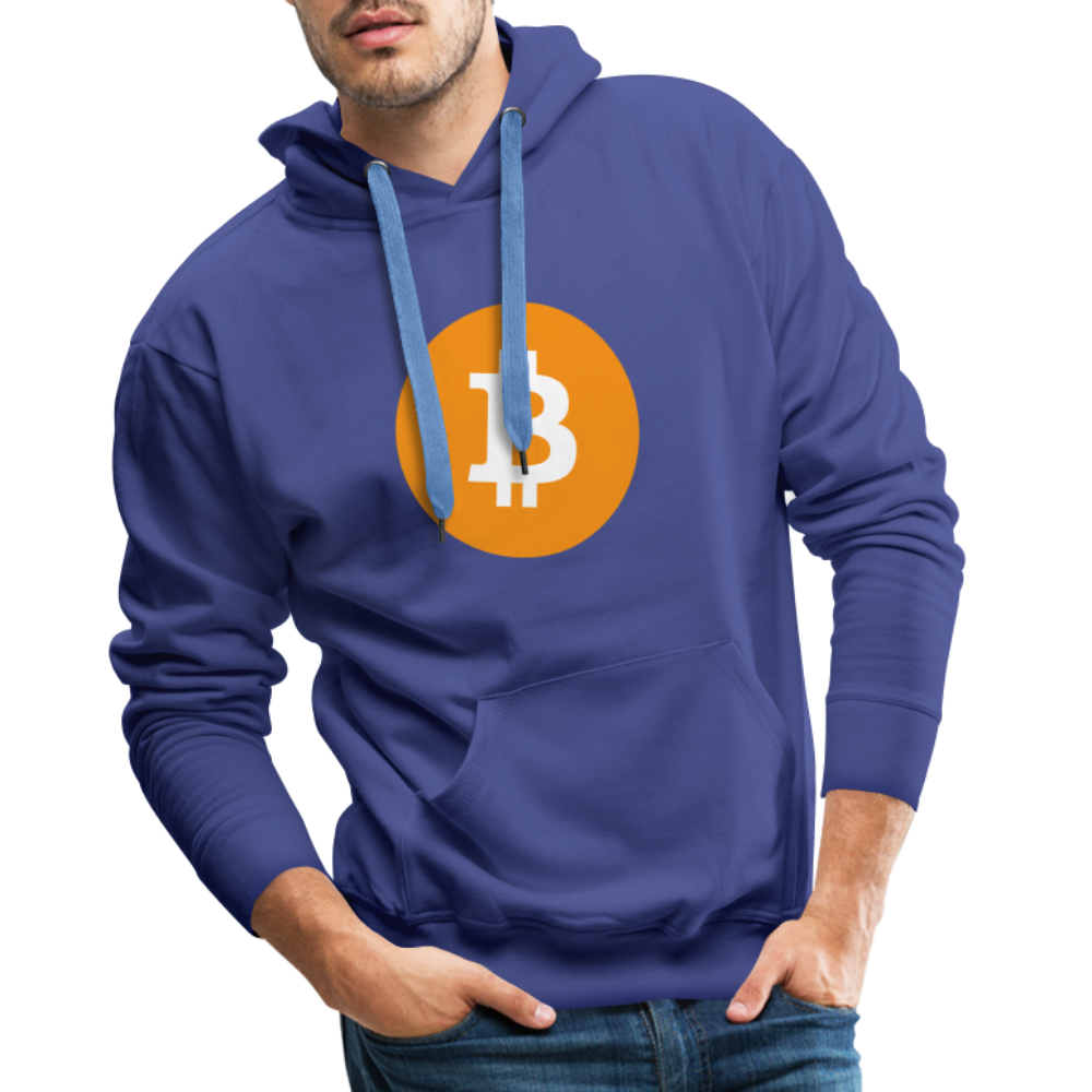 Männer Hoodie Bitcoin orange - Königsblau