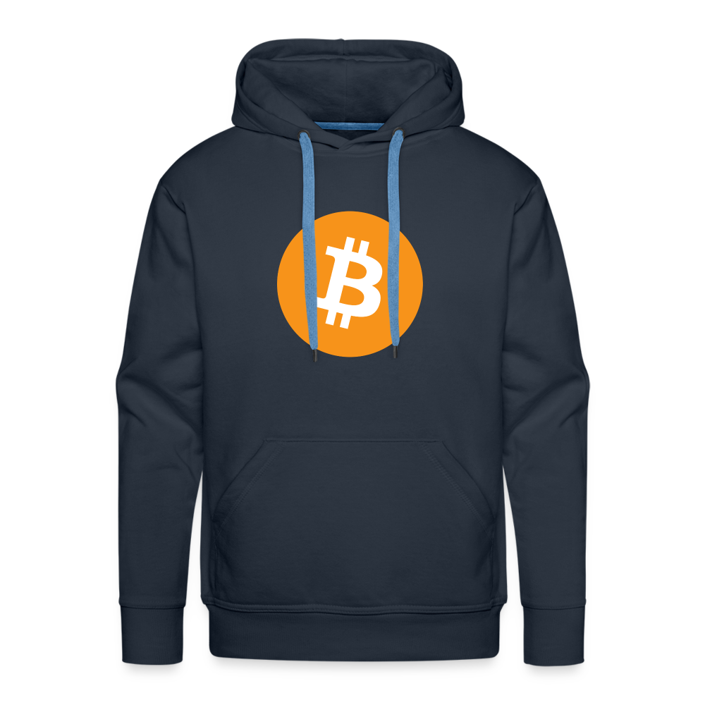 Männer Hoodie Bitcoin orange - Navy