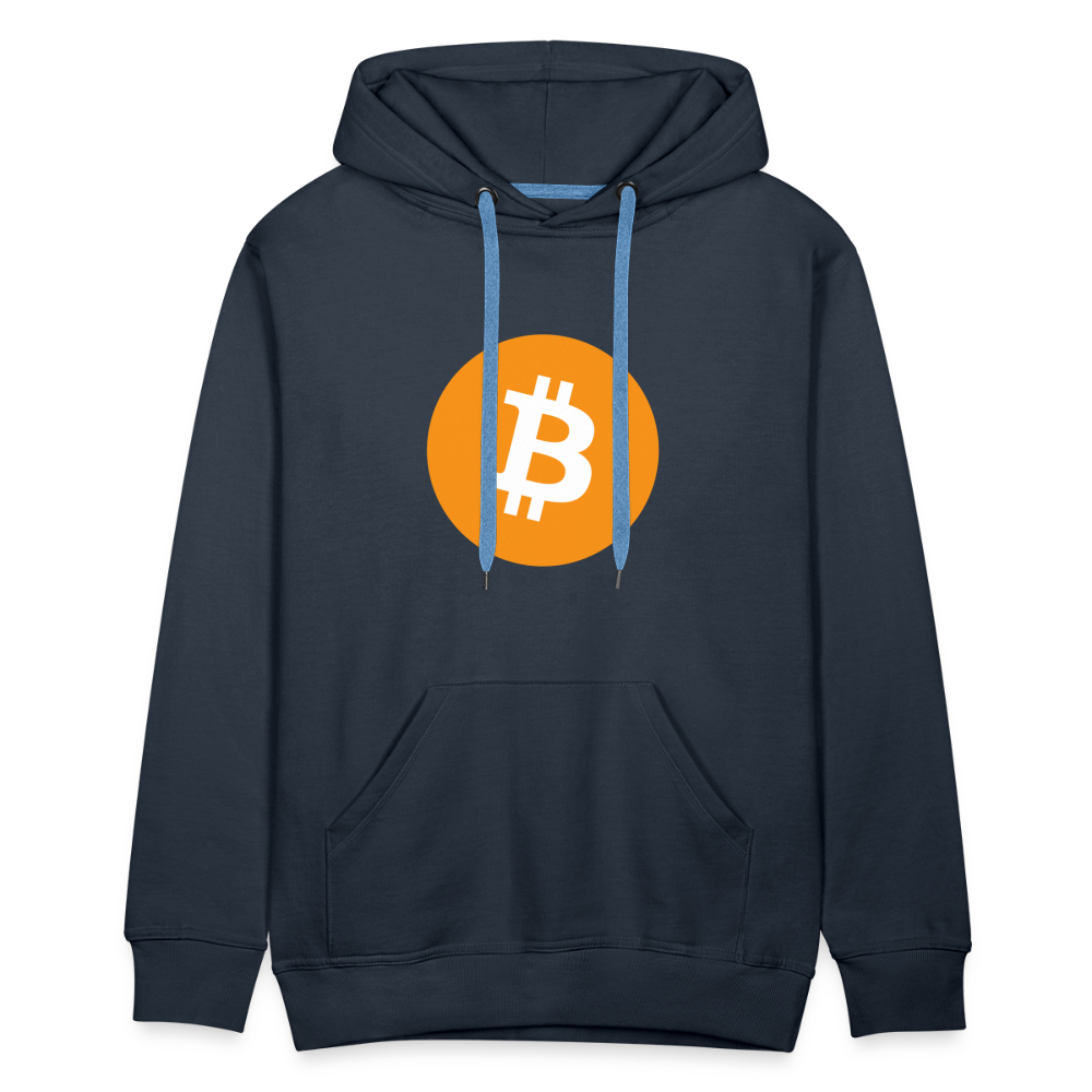 Männer Hoodie Bitcoin orange - Navy