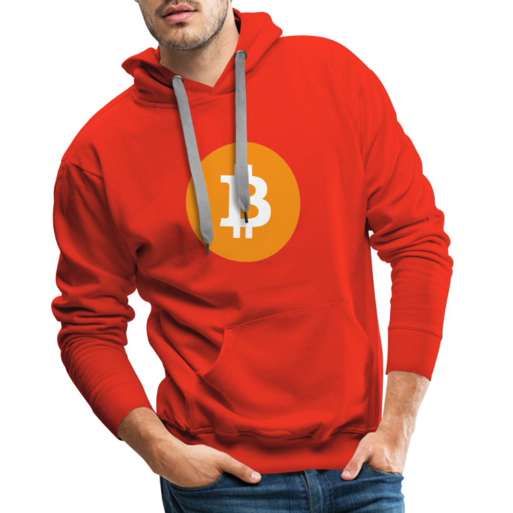 Männer Hoodie Bitcoin orange - Rot