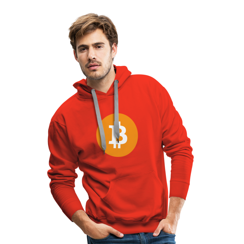 Männer Hoodie Bitcoin orange - Rot