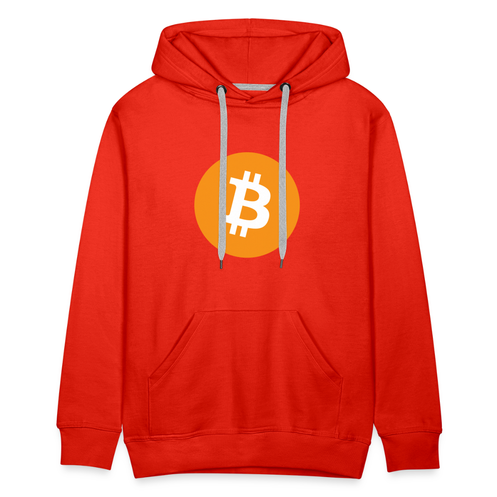 Männer Hoodie Bitcoin orange - Rot
