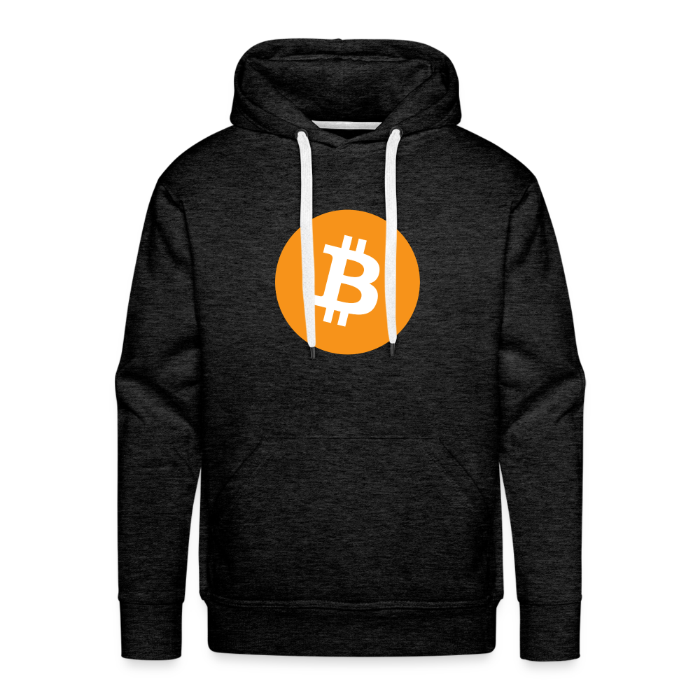 Männer Hoodie Bitcoin orange - Anthrazit