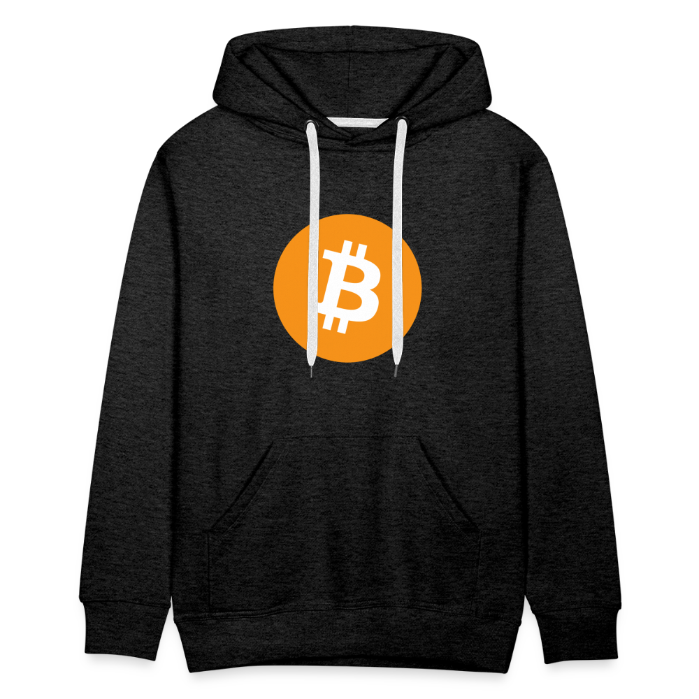 Männer Hoodie Bitcoin orange - Anthrazit