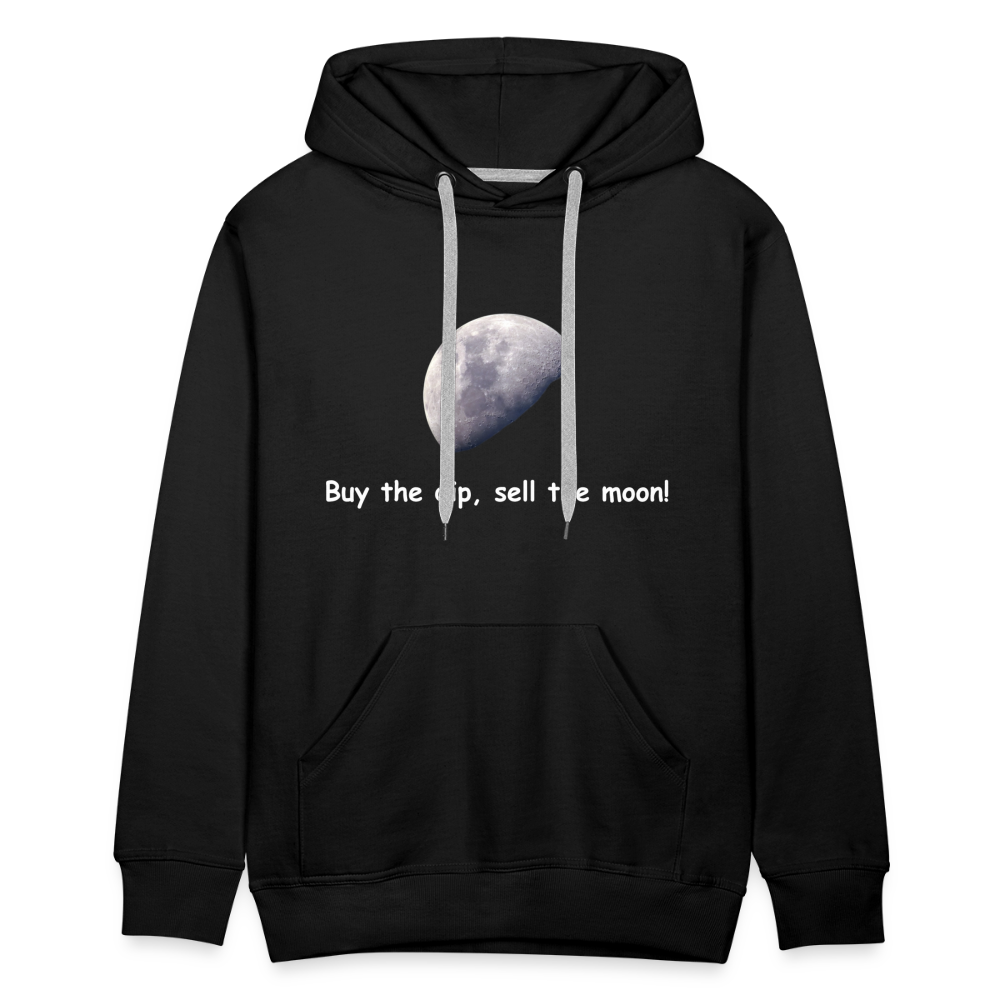Männer Hoodie "Buy the dip, sell the moon!" - Schwarz