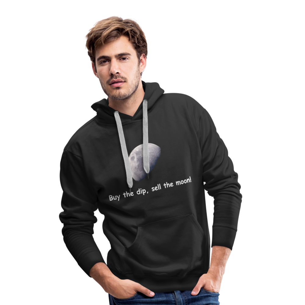 Männer Hoodie "Buy the dip, sell the moon!" - Schwarz