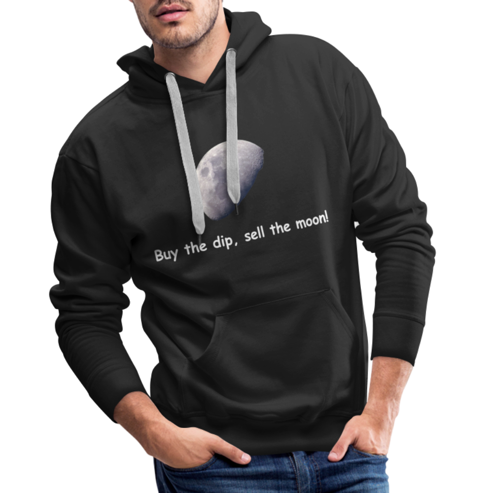 Männer Hoodie "Buy the dip, sell the moon!" - Schwarz