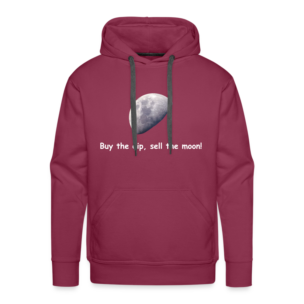Männer Hoodie "Buy the dip, sell the moon!" - Bordeaux