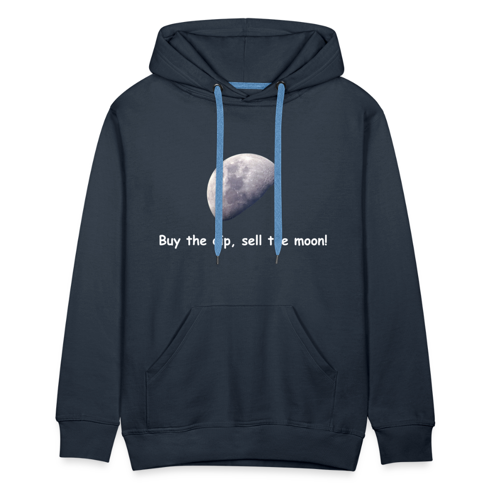 Männer Hoodie "Buy the dip, sell the moon!" - Navy