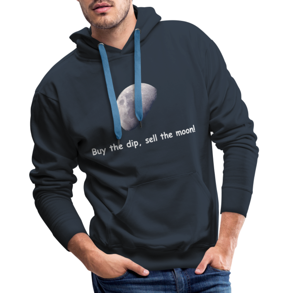 Männer Hoodie "Buy the dip, sell the moon!" - Navy
