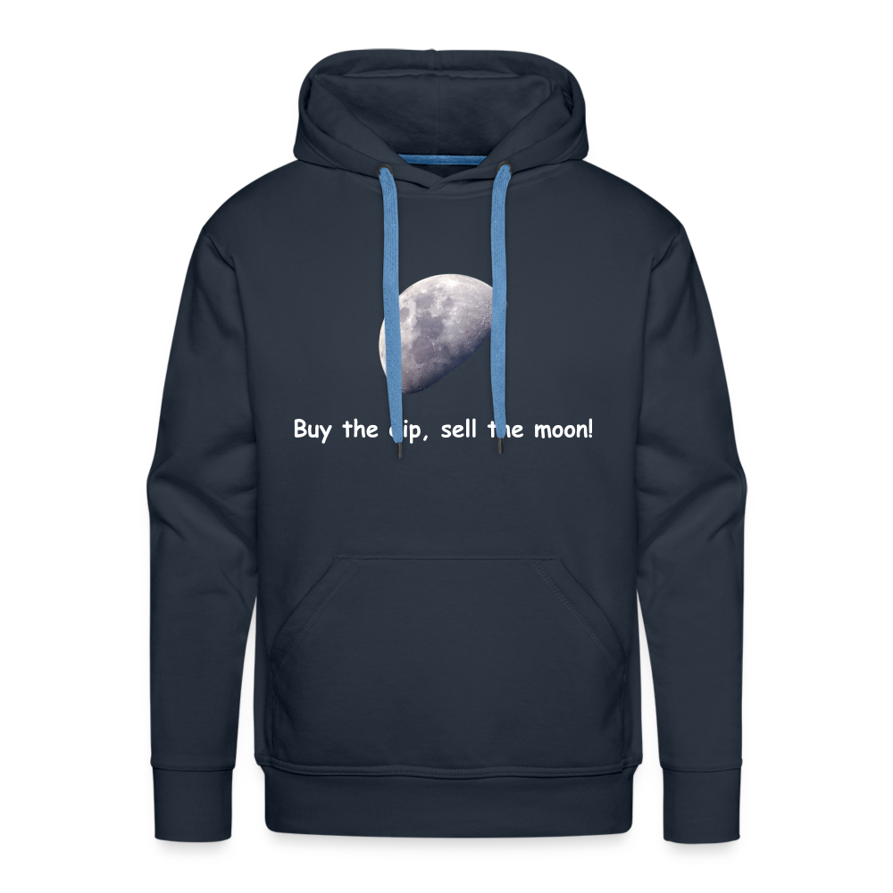 Männer Hoodie "Buy the dip, sell the moon!" - Navy