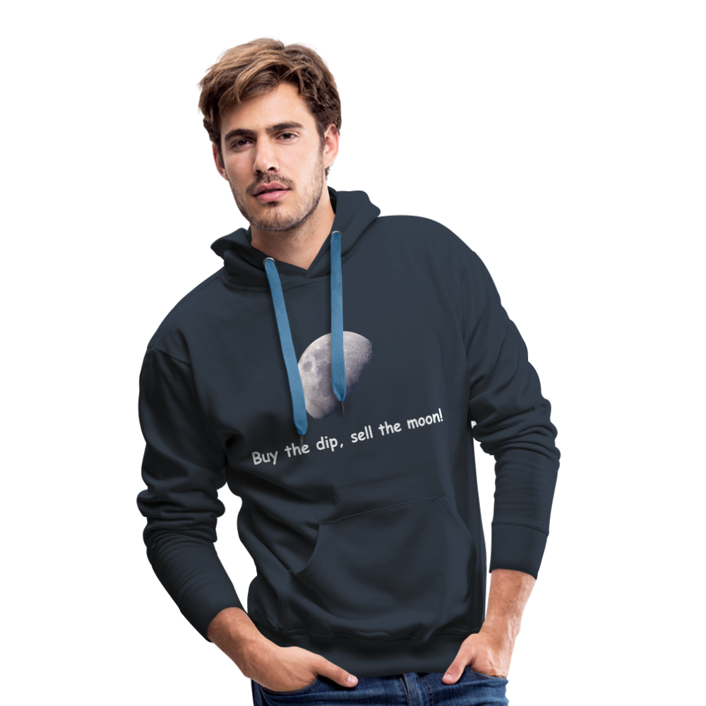 Männer Hoodie "Buy the dip, sell the moon!" - Navy