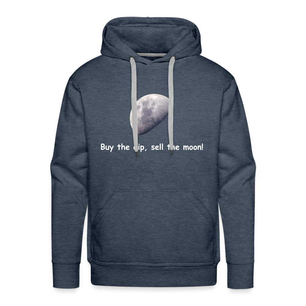 Männer Hoodie "Buy the dip, sell the moon!" - Jeansblau