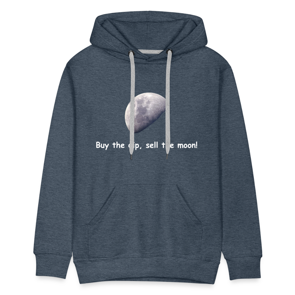 Männer Hoodie "Buy the dip, sell the moon!" - Jeansblau