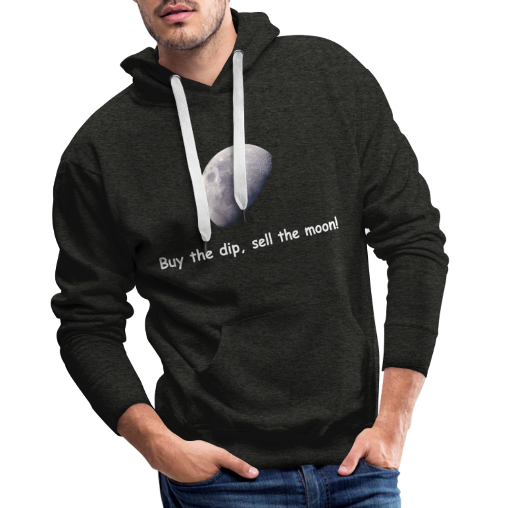 Männer Hoodie "Buy the dip, sell the moon!" - Anthrazit