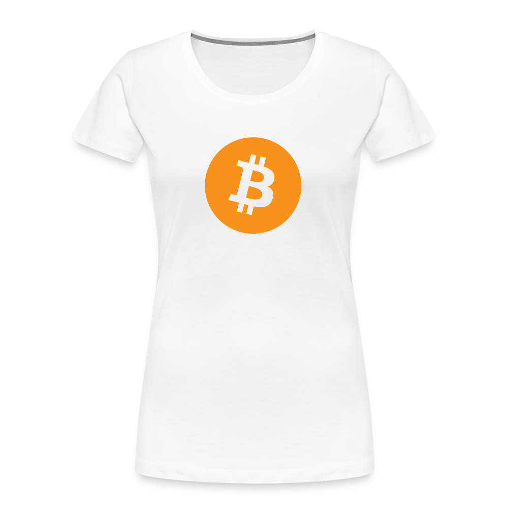 Damen T-Shirt Bitcoin orange - weiß