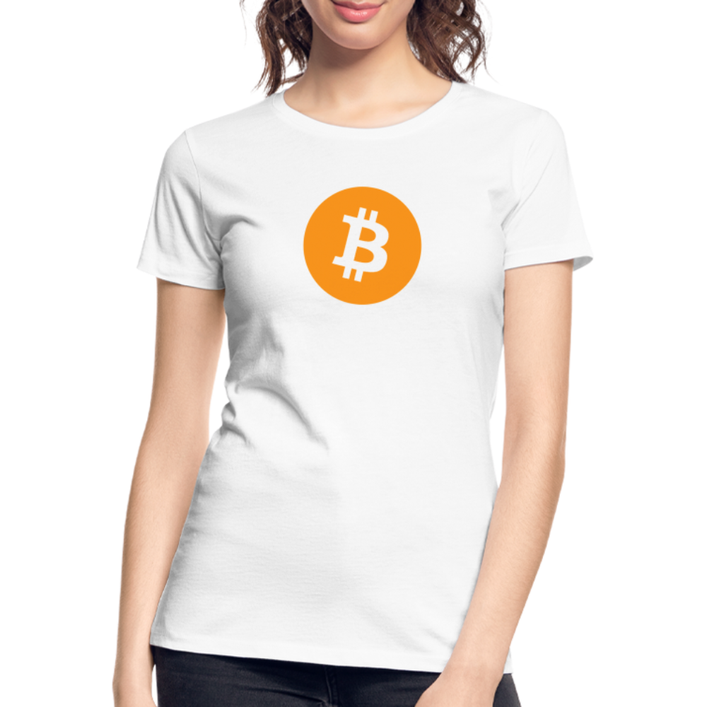 Damen T-Shirt Bitcoin orange - weiß