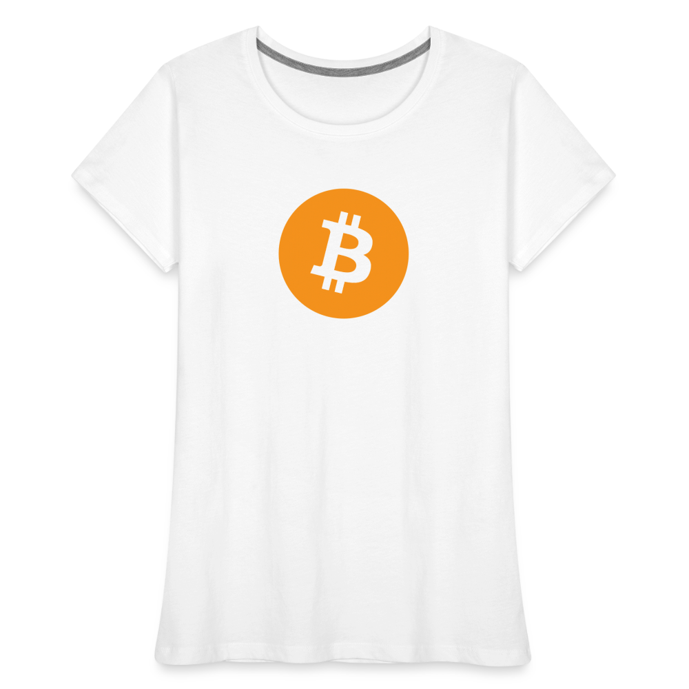 Damen T-Shirt Bitcoin orange - weiß