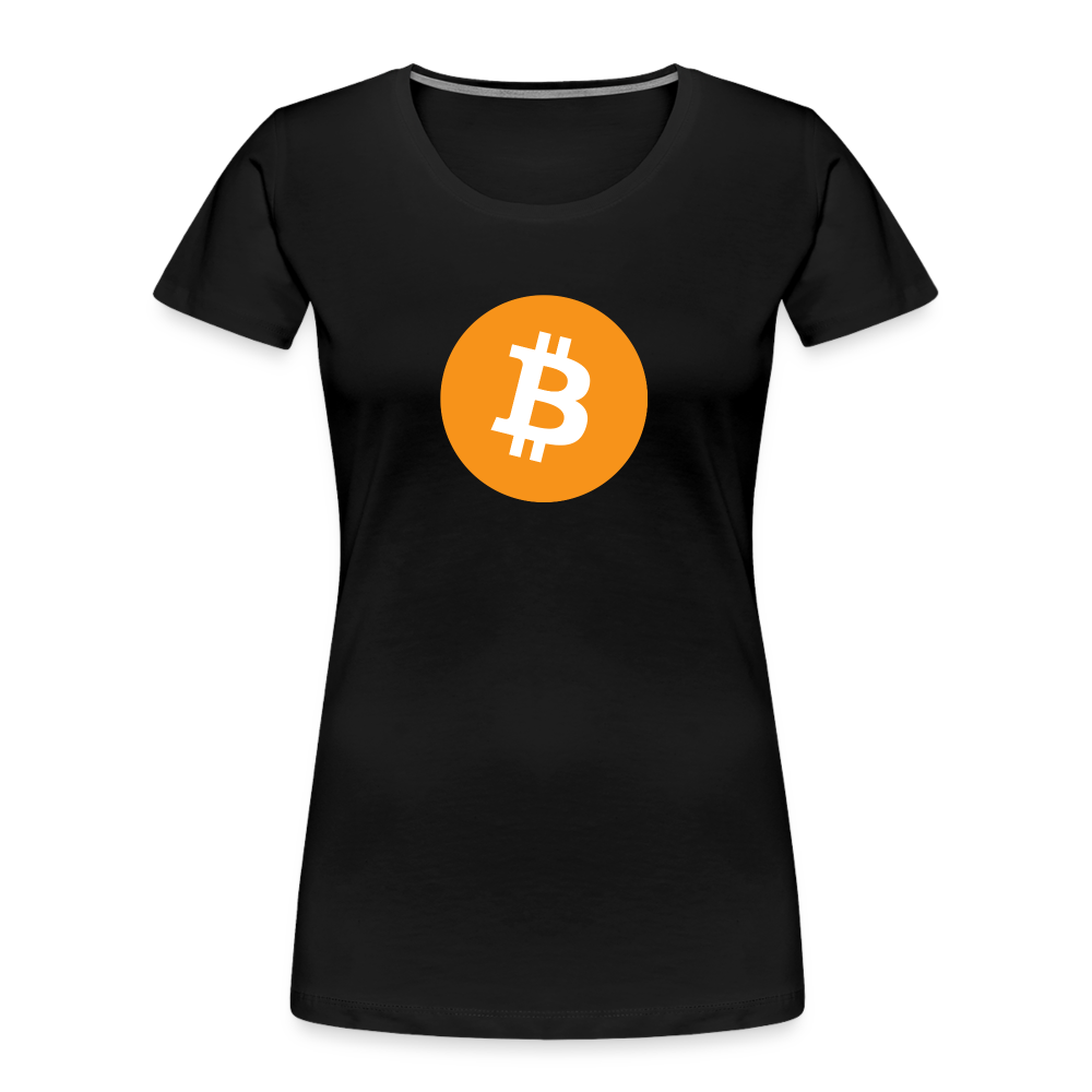 Damen T-Shirt Bitcoin orange - Schwarz
