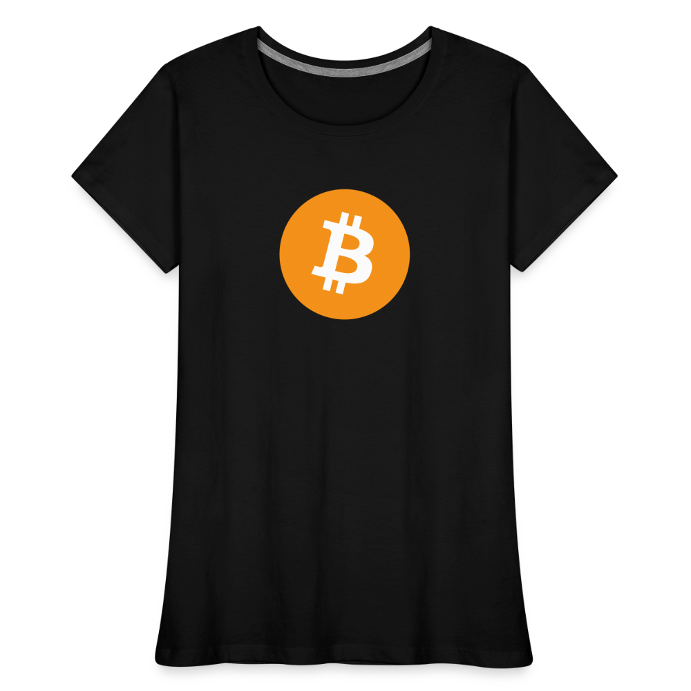 Damen T-Shirt Bitcoin orange - Schwarz