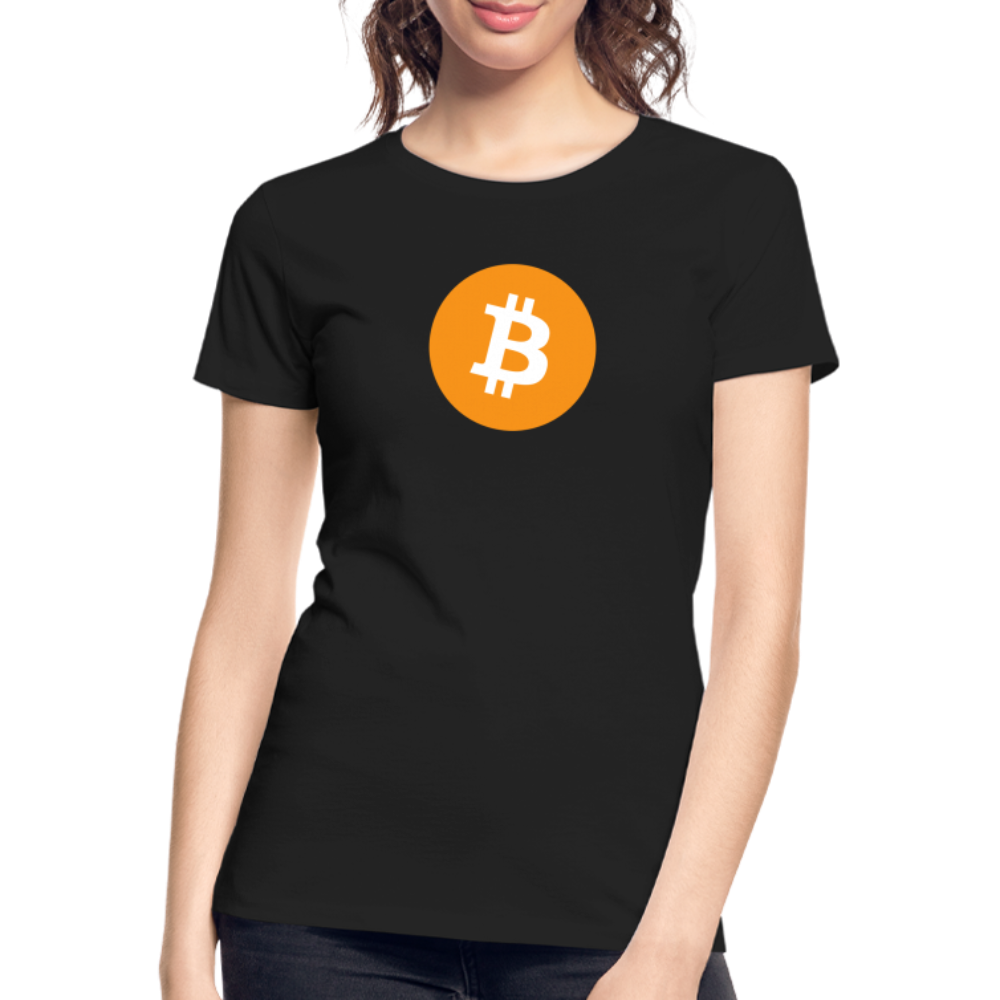 Damen T-Shirt Bitcoin orange - Schwarz