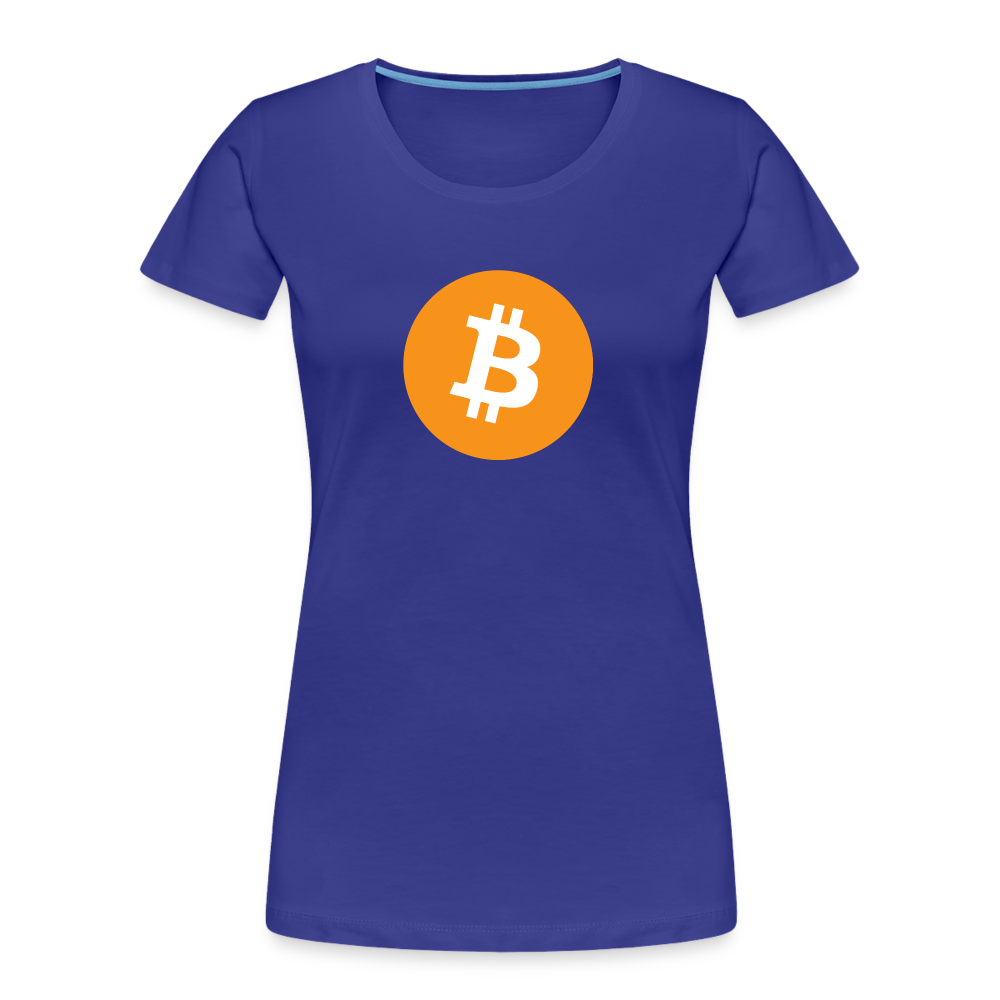 Damen T-Shirt Bitcoin orange - Königsblau